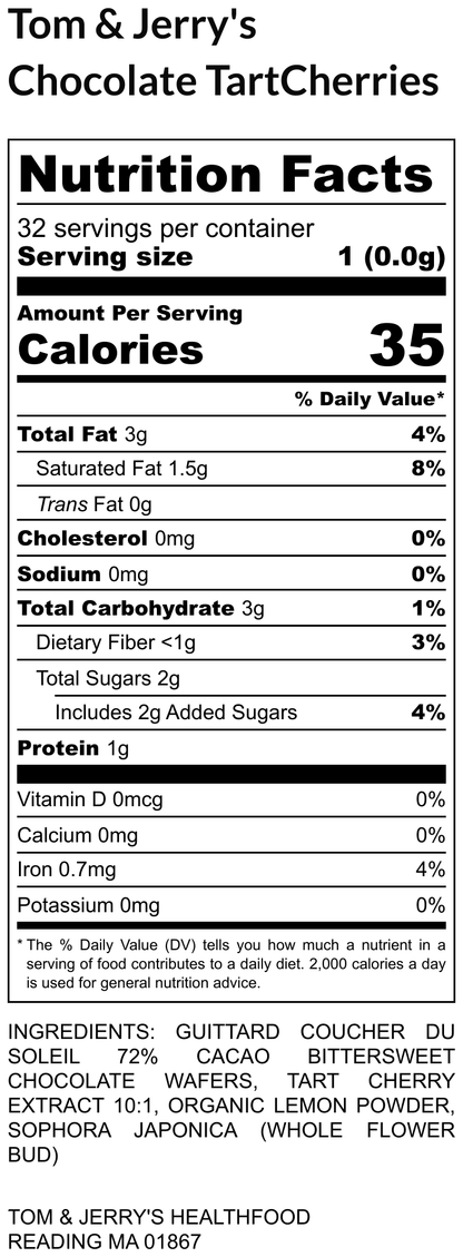 Tom and Jerry's 12 pc Chocolate TartCherries pack
