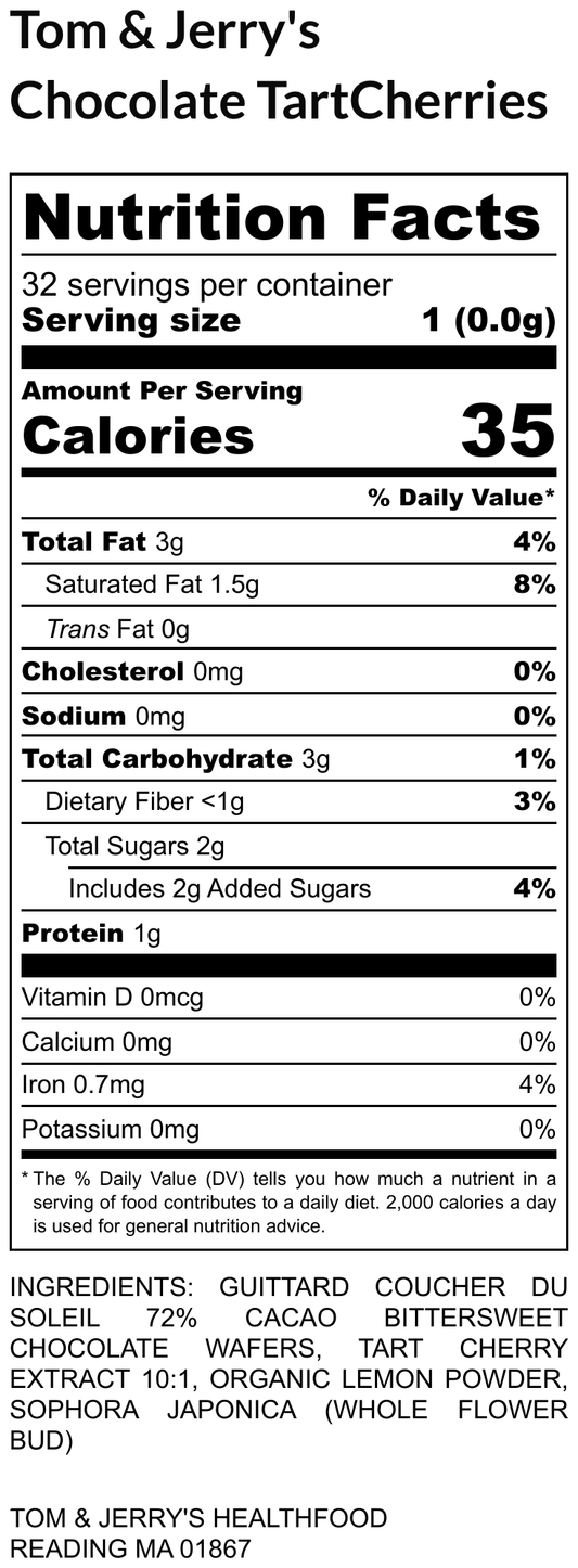 Tom and Jerry's 2 pc Chocolate TartCherries pack