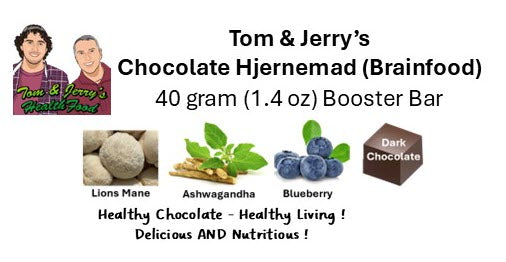 Tom & Jerry's 40 gram Chocolate Hjernemad (Brain Food) Booster bars