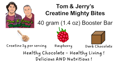 Tom & Jerry's 40 gram Chocolate Creatine Mighty Bite Booster bar
